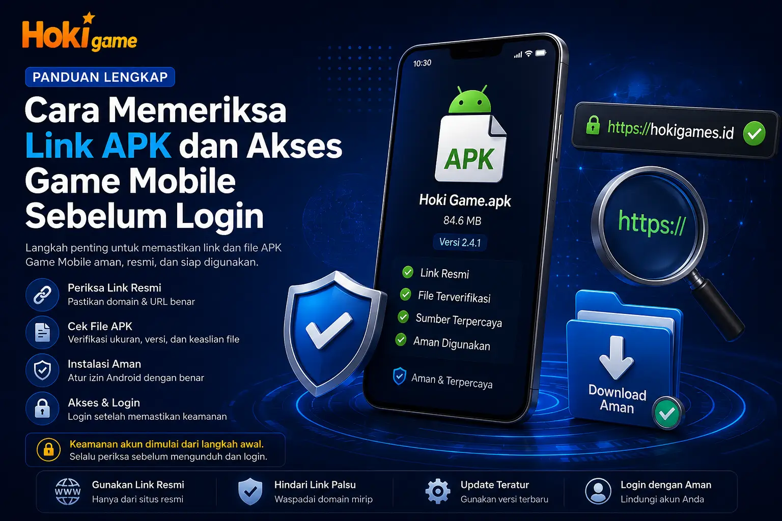 Panduan memeriksa link APK game sebelum login di perangkat Android
