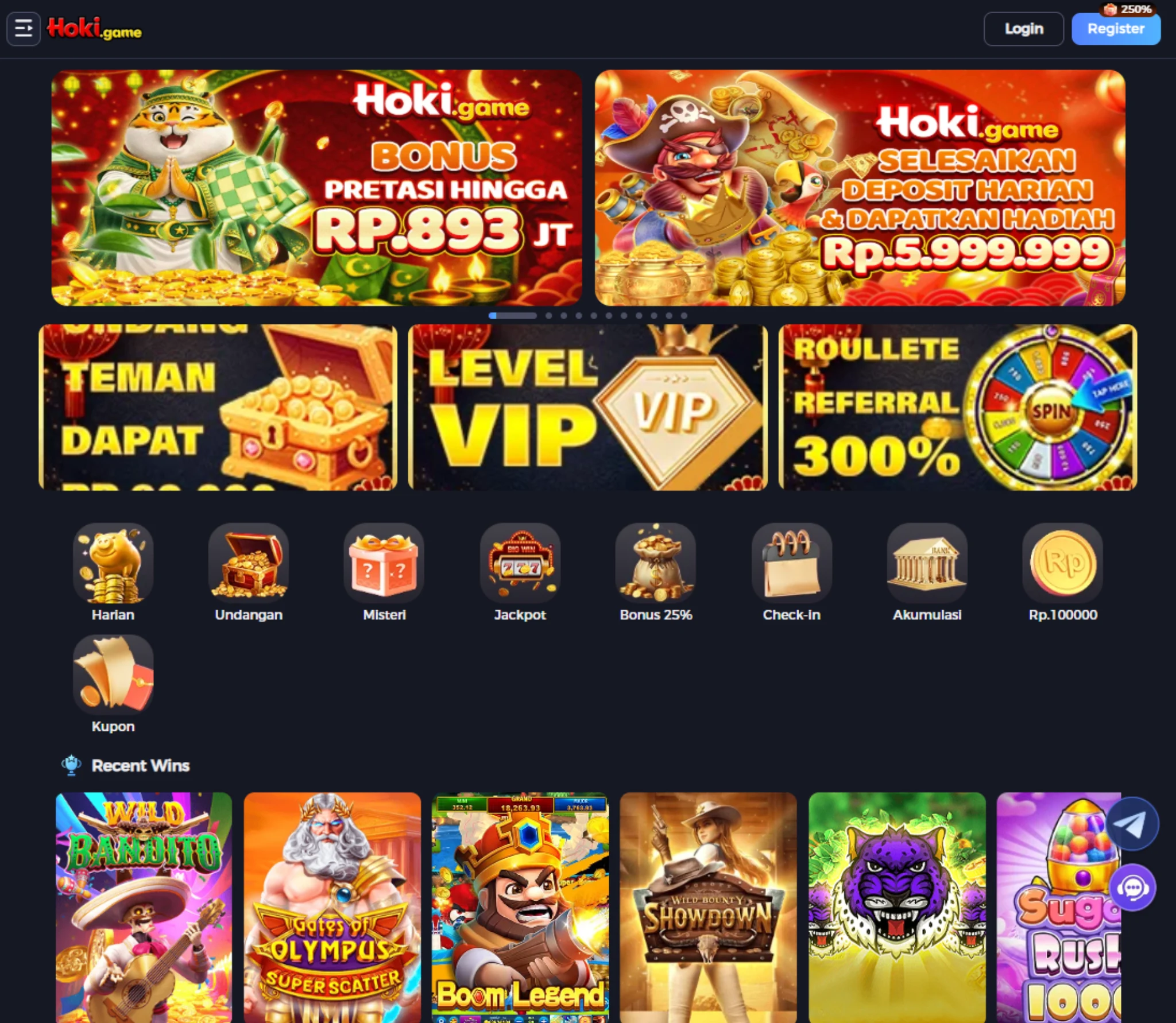 Pratinjau halaman resmi Hoki Game untuk verifikasi brand dan struktur informasi