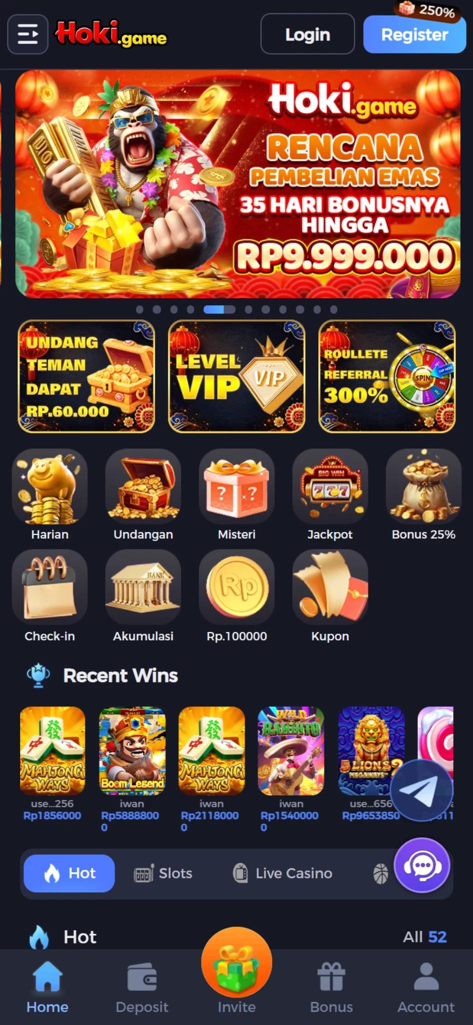 Pratinjau Hoki Game Apk di perangkat Android untuk halaman unduhan resmi
